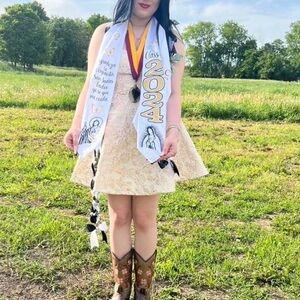 B Darlin Cream Midi Dress